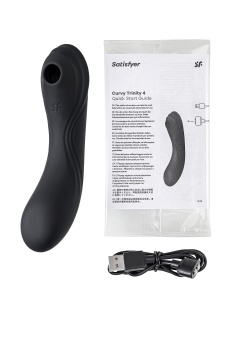 Вакуумный вибростимулятор Satisfyer Curvy Trinity 4 чёрный
