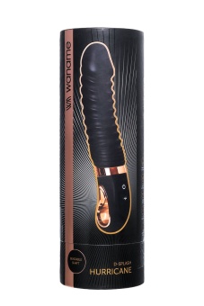 Вибратор Waname D-Splash Hurricane с ребрышками 22,5 см черный