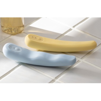 Нереалистичный гибкий вибратор Iroha Fit Minamozuki голубой