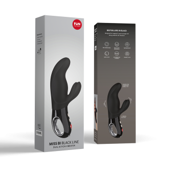 Вибратор со стимулятором клитора Fun Factory MISS Bi Black Line черный