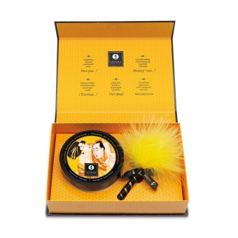 Массажная пудра с перышком Shunga Kissable Massage Powder Сочное Манго