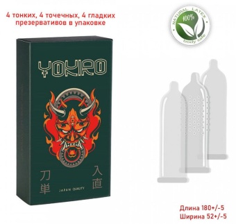 Презервативы YOKIRO Mix - 12 шт.