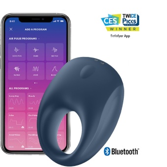 Эрекционное виброкольцо Satisfyer Strong One с приложением