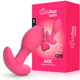 Розовая интерактивная вибропробка Axel - 10 см.