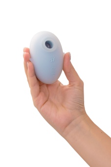 Вакуумый вибростимулятор клитора Satisfyer Cutie Ghost голубой