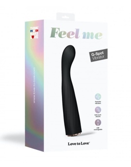 Черный вибратор для G-стимуляции Vibrating Feel Me - 15 см.
