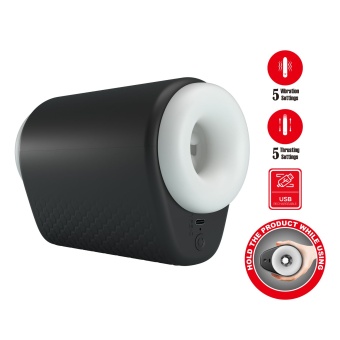 Черный автоматический вибромастурбатор Dj Girl