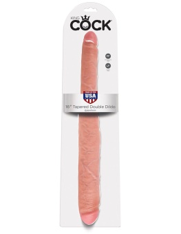 Фаллоимитатор двухсторонний гибкий King Cock Tapered Double Dildo 43 см телесный
