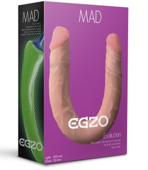 Двусторонний фаллоимитатор из киберкожи Mad Pepper - 42 см