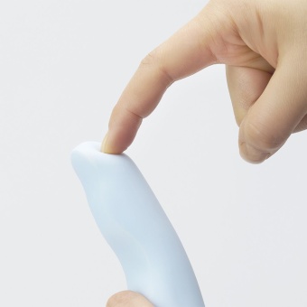 Нереалистичный гибкий вибратор Iroha Fit Minamozuki голубой