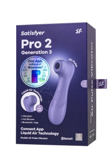 Вакуумный стимулятор с вибрацией и приложением Satisfyer Pro 2 Generation 3 сиреневый