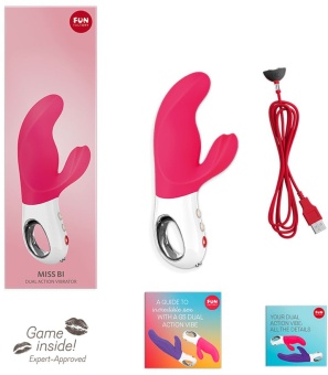 Вибратор со стимулятором клитора Fun Factory MISS Bi розовый