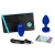 Вибропробка b-Vibe Vibrating Jewel Plug с кристаллом и пультом синяя