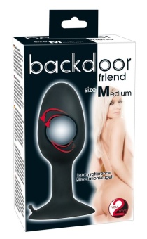 Анальная пробка со смещенным центром тяжести Backdoor Friend M средняя