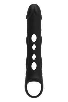 Черная насадка-удлинитель Vibrating Extender With Remote с вибрацией