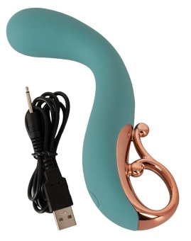 Бирюзовый вибратор для точки G The Magician G-Spot Vibrator - 19 см.