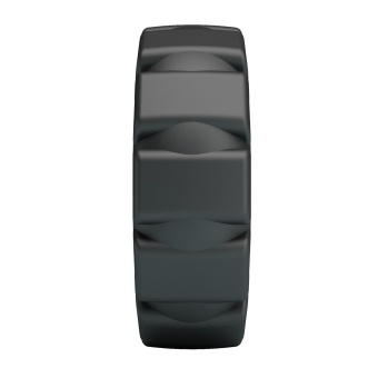 Черное фигурное силиконовое эрекционное кольцо Laiden