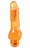 Оранжевый вибратор-реалистик JELLY JOY 7INCH 10 RHYTHMS ORANGE - 17,5 см.