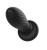 Черная анальная пробка с вибрацией и LED-подсветкой - 11,9 см.