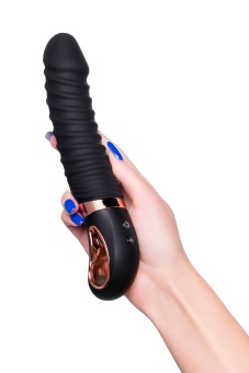 Вибратор Waname D-Splash Hurricane с ребрышками 22,5 см черный