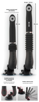 Черная секс-машина с пультом ДУ RC Fucking Machine 2.0