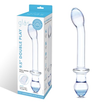 Двусторонний стеклянный фаллоимитатор Glas Double Play