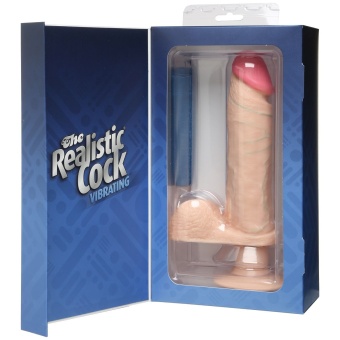 Реалистичный вибратор на присоске Realistic Cocks 20 см телесный