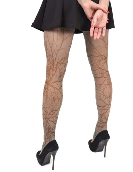 Колготки с принтом в виде ветвей