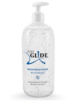 Лубрикант на водной основе JustGlide с дозатором - 500 мл.