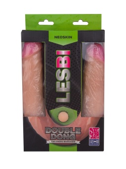 Двусторонний фаллос из неоскина Lesbi - 48 см.