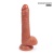 Телесный вибратор-реалистик с пультом ДУ - 20,5 см. Телесный вибратор-реалистик с пультом ДУ - 20,5 см.