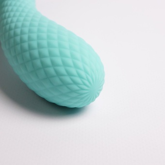 Вибратор Youvic c функцией нагрева и электростимуляцией бирюзовый