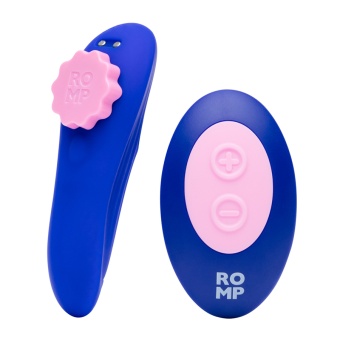 Клиторальный вибратор в трусики с дистанционным управлением Romp Party синий