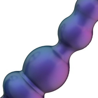 Фиолетовое эрекционное виброкольцо с анальной ёлочкой Stellar Force