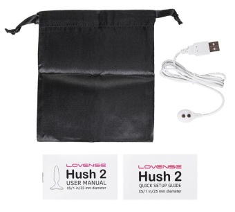 Тонкая анальная пробка Lovense Hush 2 S с приложением