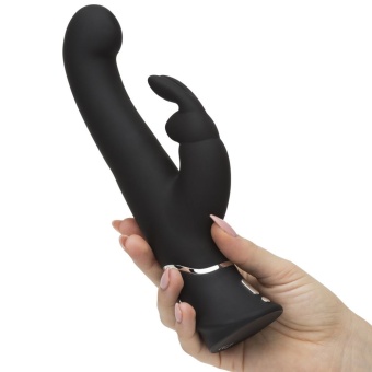 Вибратор с функцией колебания Happy Rabbit G-Spot Stroker чёрный  24,2 см