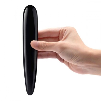 Тонкий фаллоимитатор Le Wand Crystal Slim Wand чёрный обсидиан