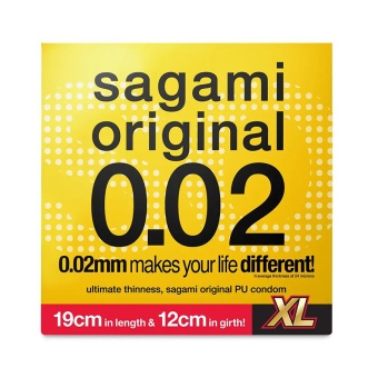 Ультратонкие презервативы Sagami Original 002 XL-size Extra Large 1 штука