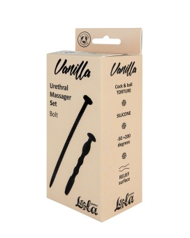 Набор из 2 черных уретральных массажеров Bolt