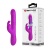 Лиловый вибратор-кролик Reese с возвратно-поступательными движениями - 24,8 см.