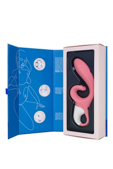 Вибратор с клиторальным стимулятором Satisfyer Hug Me 21,2 см розовый