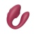 Бордовый вакуумный вибратор для пар Talia с пультом ДУ Бордовый вакуумный вибратор для пар Talia с пультом ДУ
