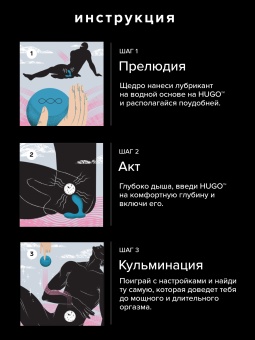 Вибростимулятор простаты LELO Hugo с дистанционным пультом чёрный