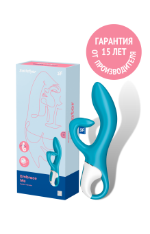 Вибратор Satisfyer Embrace Me с тройным клиторальным стимулятором бирюзовый