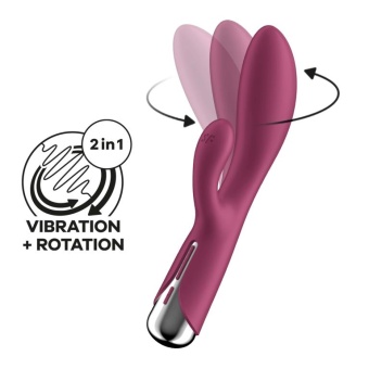 Вибратор-кролик с ротацией Satisfyer Spinning Rabbit 1 малиновый