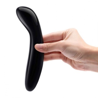 Фаллоимитатор для зоны G Le Wand Crystal G-wand чёрный обсидиан