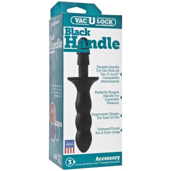 Плаг для страпона Black Handle Vac-U-Lock с анальным стимулятором