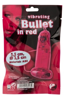 Виброяичко с пультом Bullet in Red красное