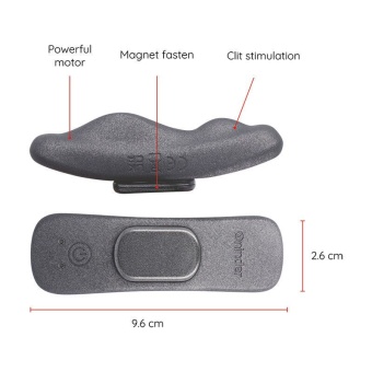 Черный перезаряжаемый вибратор в трусики с управлением через приложение