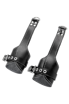 Черные подвесы с белой строчкой